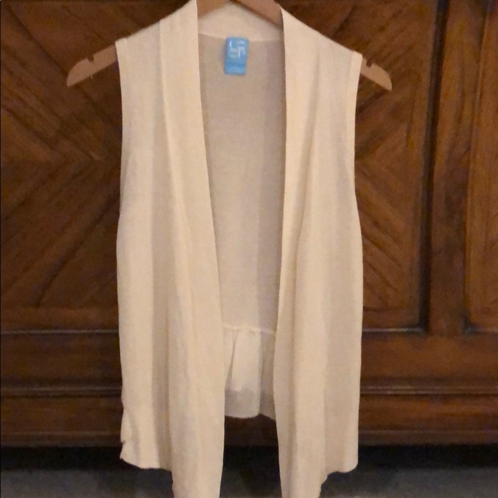 Barney’s New York high low silk/cotton vest.
